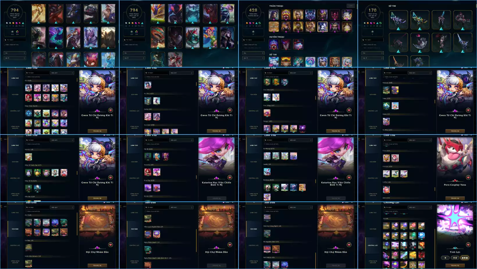Ảnh LOL TFT VIP  Rank TFT Lục Bảo 3 - Rất Nhiều Khung Đẹp  794 Skin - Lv 527 - Full Tướng - Nhiều Hàng Hiệu Đa Sắc 170 - Còn Đổi Tên  TFT - TFT VIP Như Ảnh  Thông Tin Hỗ Trợ Đầy Đủ - Bảo Hành 100%